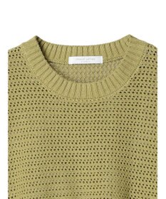 Green Parks 裾フリンジメッシュニットプルオーバー