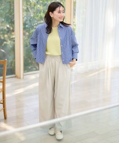 ANY 【洗濯機可】ストライプドロストシャツ