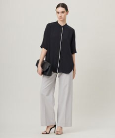 ICB 【接触冷感・UVケア・撥水・洗える】LooseWeave  スカートレイヤードワイドパンツ