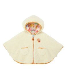 MIKI HOUSE HOT BISCUITS 裏ボアフリース リバーシブル総柄マントギフトセット【BOX付き】