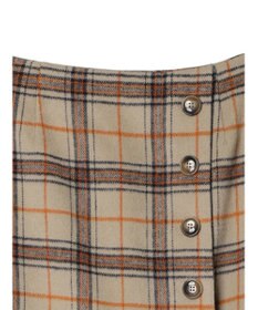 Green Parks シャギーチェックスカート