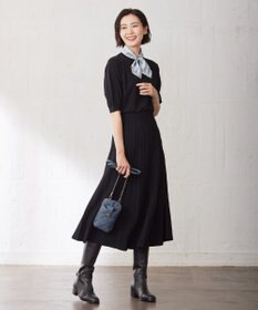 J.PRESS LADIES L 【洗える】レーヨンエリートストレッチ ギャザースリーブ ニット
