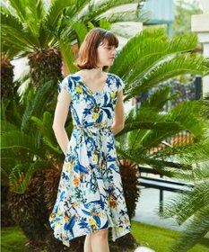 San-ai Resort（三愛水着楽園） 【SALE】【Coral veil】Botanical Garden ショルダードレス 3点セット水着 9号/11号
