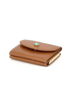 UNBILLION ペルケ perche ジェムストーンヒネリかぶせ二つ折り財布