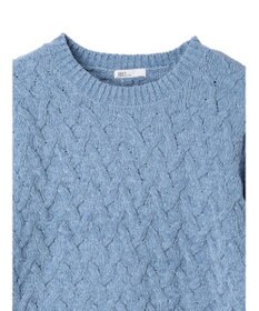 CRAFT STANDARD BOUTIQUE 洗えるモールケーブルニットチュニック