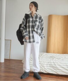 WEGO 【ANGIE VINTAGE】ワンポイント刺繍 裏毛 スウェットパンツ