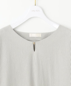 ANY SIS S 【洗える】シルケットストライプドルマン カットソー