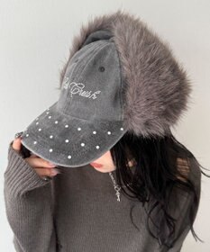 WEGO ラインストーンドッグイヤーキャップ