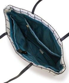 LeSportsac VERTICAL CITY TOTE/アップタウンモノチェック/ブラック