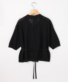 組曲 L 【先行予約・WEB限定】シアーニット 襟付き七分袖カーディガン