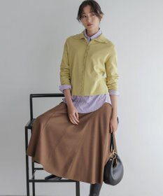 組曲 ツイル起毛フレア スカート