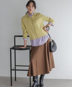 組曲 ツイル起毛フレア スカート