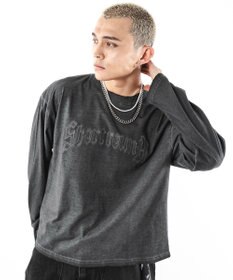 WEGO 【ユニセックス着用ITEM/MLサイズ展開】コールドダイダメージアップリケT（LS）