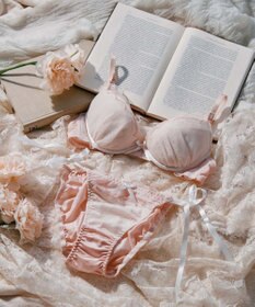 San-ai Resort（三愛水着楽園） シアードットチュール　ブラジャー＆ショーツセット【northerly】