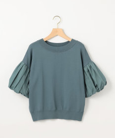 組曲 ストレッチクリアパフ袖 ニット