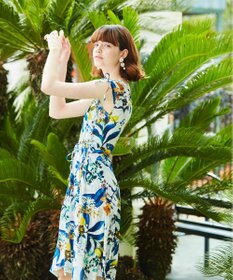 San-ai Resort（三愛水着楽園） 【SALE】【Coral veil】Botanical Garden ショルダードレス 3点セット水着 9号/11号