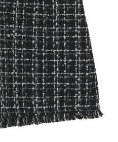 earth music&ecology 【セットアップ可】フリンジツイードミニスカート