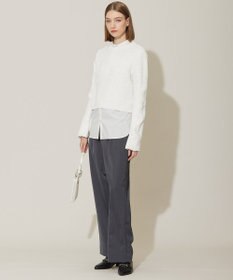 ICB 【接触冷感・UVケア・洗える】 ヴィスコースナイロンサテン ワイドパンツ