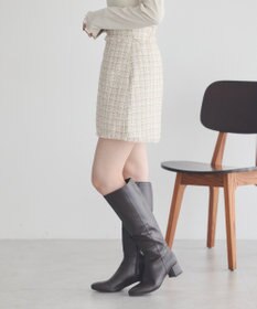 earth music&ecology 【セットアップ可】フリンジツイードミニスカート