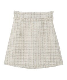 earth music&ecology 【セットアップ可】フリンジツイードミニスカート