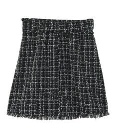 earth music&ecology 【セットアップ可】フリンジツイードミニスカート