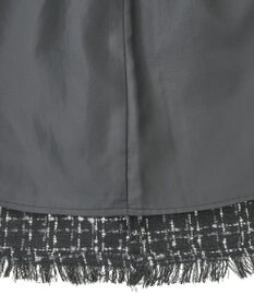 earth music&ecology 【セットアップ可】フリンジツイードミニスカート