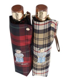 MOONBAT POLO RALPH LAURE(ポロ ラルフローレン) 折りたたみ傘 チェック ポロベア ワンポイント