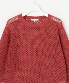 自由区 S 【SHIHOさん着用】リネンミドルゲージメッシュ ニット