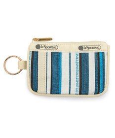 LeSportsac KEY CARD HOLDER/ティールグリーンストライプ