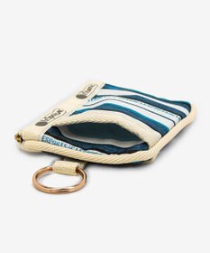 LeSportsac KEY CARD HOLDER/ティールグリーンストライプ