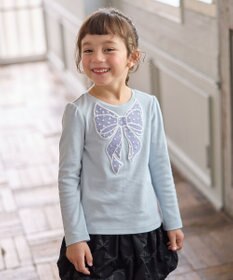 ANY KIDS ドットリボン 長袖Tシャツ