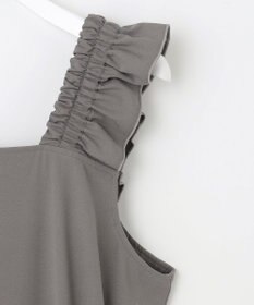 Feroux 【洗える】ショルダーフリル オールインワン