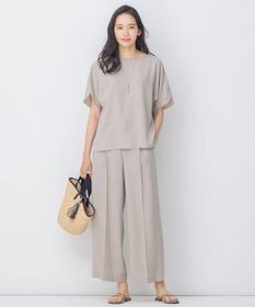 自由区 【イージーケア/セットアップ対応】サマーセットアップ ワイドパンツ