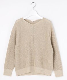 自由区 L リネンミドルゲージプルオーバー ニット