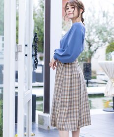 Tiaclasse 大人上品なウール調タックフレアスカート