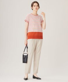 自由区 L 【WEB限定・洗える】ニットソーボーダー トップス