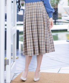 Tiaclasse 大人上品なウール調タックフレアスカート