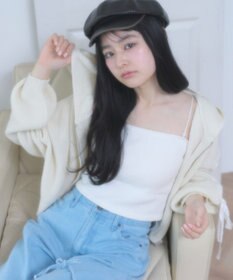 WEGO レースリボンニットパーカー