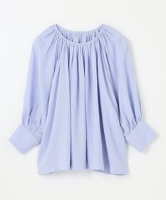 ANY 【手洗い可能】ヨーロピアンリネンギャザーブラウス