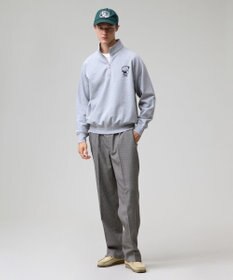 J.PRESS MEN 【J.PRESS ORIGINALS】【UNISEX】Wool Polyester Gunclub Check Piped Stem Nontuck Slacks