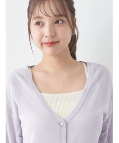 earth music&ecology 袖フリルシアーカーディガン