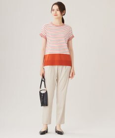 自由区 L 【WEB限定・洗える】ニットソーボーダー トップス