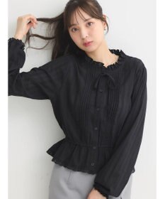 earth music&ecology ピンタックフリルブラウス