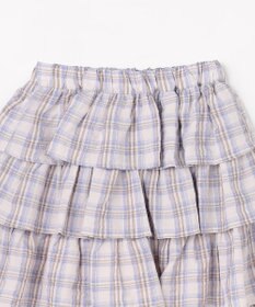 ANY KIDS 【洗濯機可能】ティアード チェックスカパン