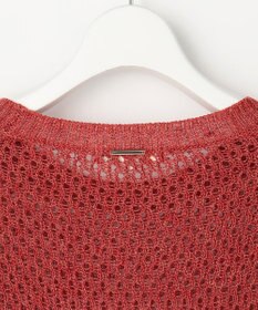 自由区 S 【SHIHOさん着用】リネンミドルゲージメッシュ ニット