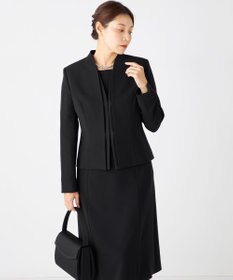 自由区 FORMAL 【洗える/縦横ストレッチ】セオプラスエス横二重ジャケット＋ワンピース