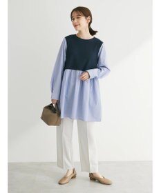 Green Parks リブドッキングカットソーボリュームチュニック