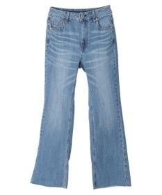 earth music&ecology セルフカットセミフレアデニムパンツ