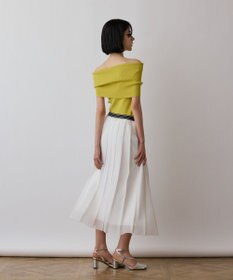 GRACE CONTINENTAL オフショルリブニットトップ