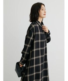 Green Parks ビエラチェックシャツワンピース